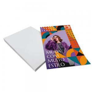 Panfletos, Flyers / Folhetos Couchê Brilho 90g 10x15cm 4x0  Corte Reto 